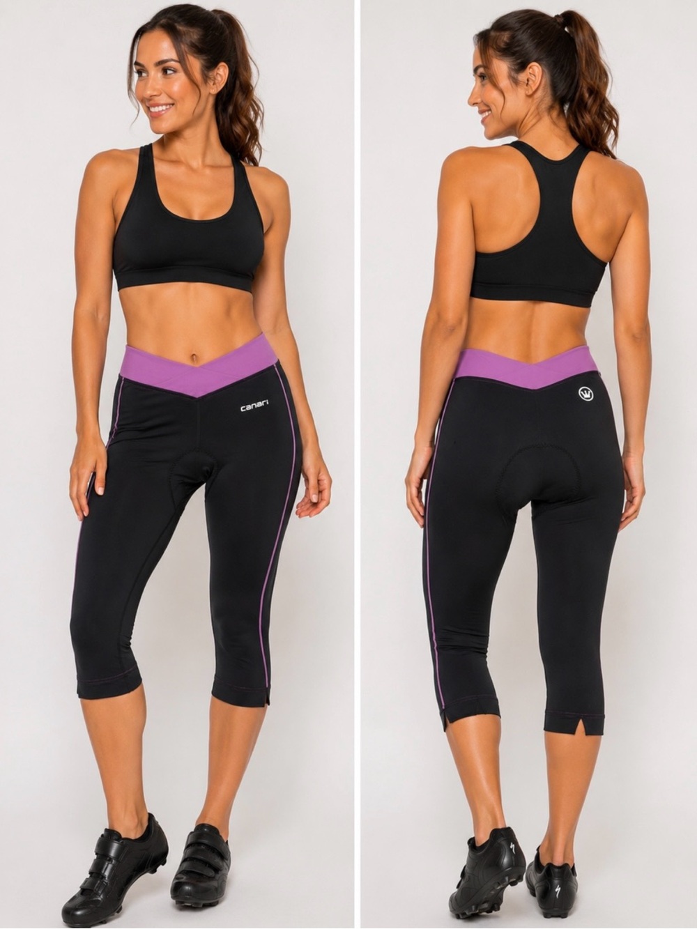Canari Womens Cycling Vogue Knickers Plus Size 2XL NWT Black Purple Cycle wear